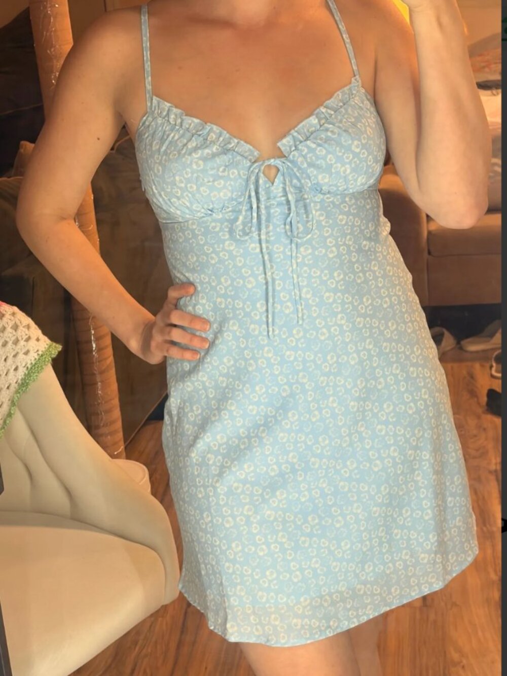 Hello Molly Mini Dress Blue